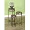 Black Metal Traditional Spiral Design Plantstand Set